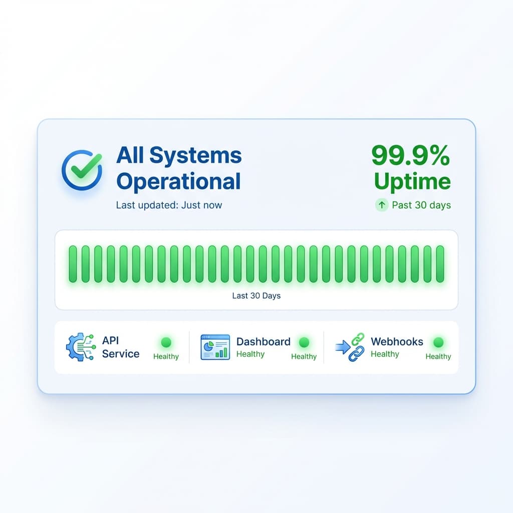 Dashboard de status del sistema